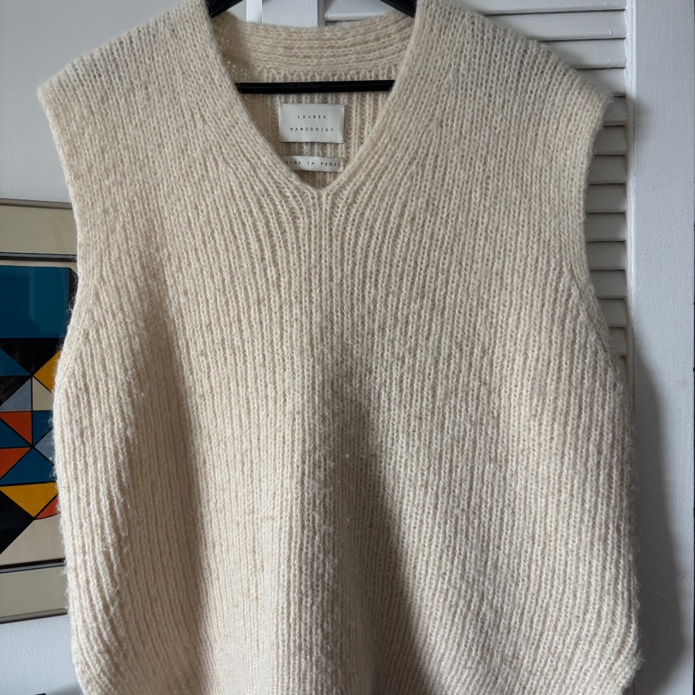 Lauren Manoogian Oversized Alpaca Vest Sweater 1